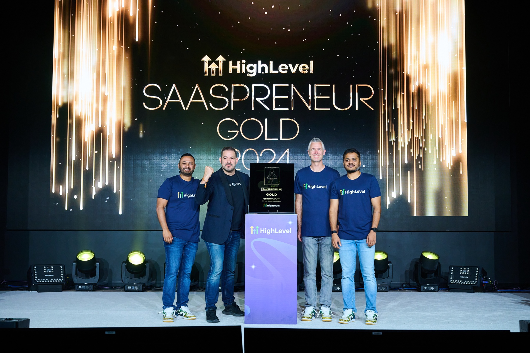 SaaSPreneur Gold Award 2024 at HighLevel Las Vegas